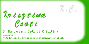 krisztina csoti business card